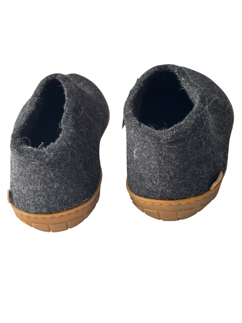 Glerups Charcoal Colored Wool Cozy Shoe Slipper Natural Rubber Sole In Honey |43 — image 5 of 8